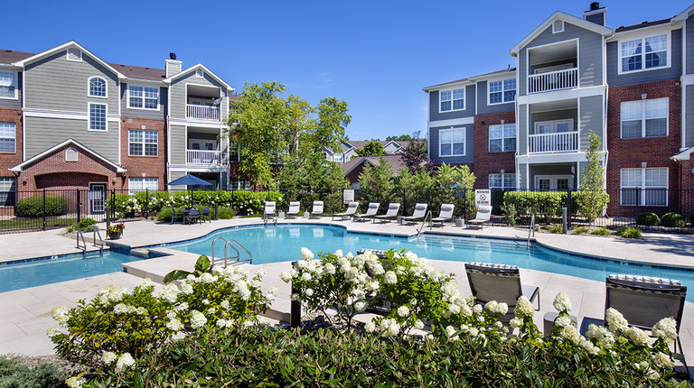 Resort-Inspired Pool with Sundeck and Lounge Seating