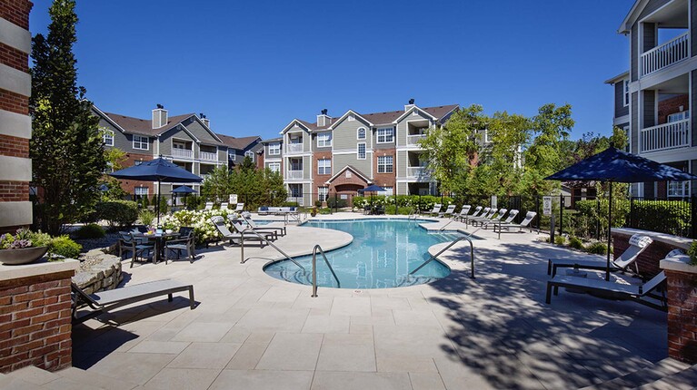 Resort-Inspired Pool with Sundeck and Lounge Seating