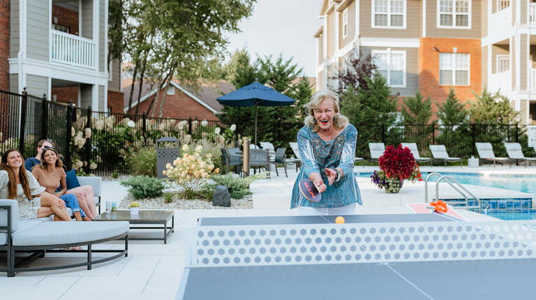 Poolside Ping Pong Table