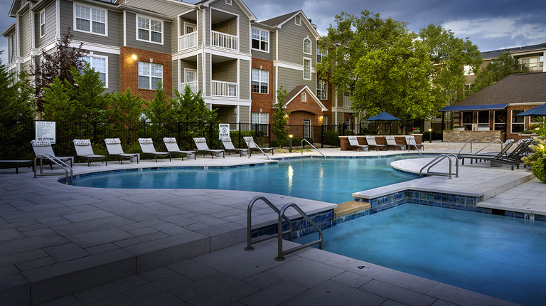 Resort-Inspired Pool with Lounge Seating